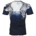 AFFLICTION Men T-Shirt UPWARD Angel Wings NAVY